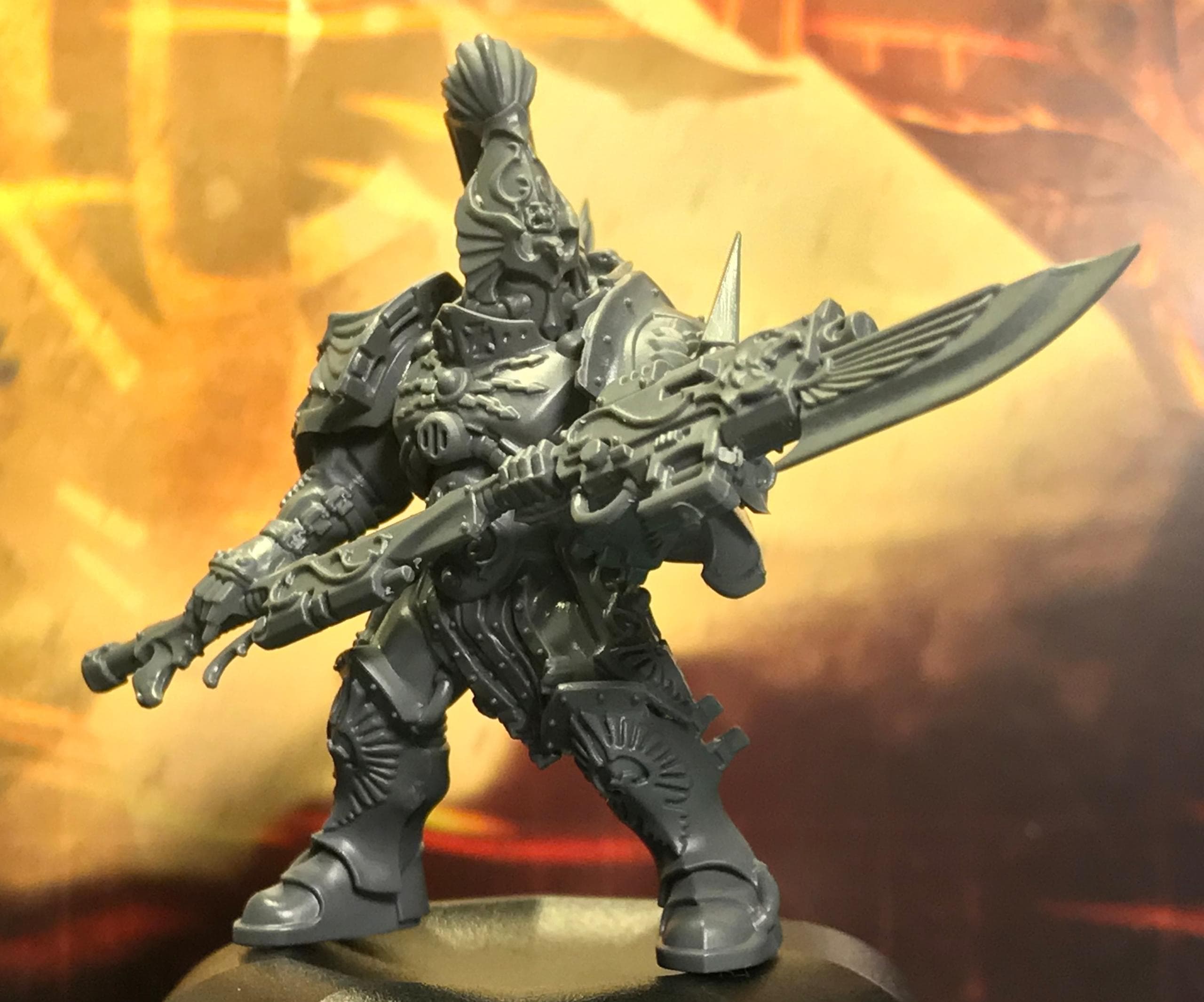 Unpainted Custodian Guard with Guardian Spear Two Hands