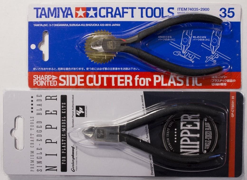 Tamiya Sharp Pointed Side Cutters and Gundam Planet Single-Edged Blade Nippers